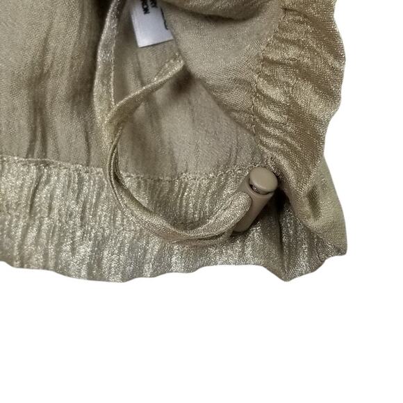 NIC + ZOE Metallic Utility Jacket Ruffle Detail Roll Tab Sleeve Cinch Waist M - Picture 6 of 7